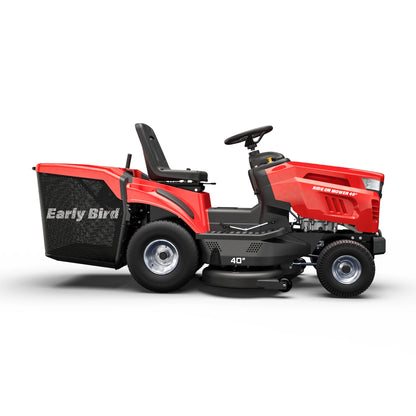 40 Zoll Aufsitzrasenmäher 586 cm³ V Twin 4 Takt Benzinmotor 500 mm Schnittbreite 7000 m² Flächenleistung Mulchfunktion